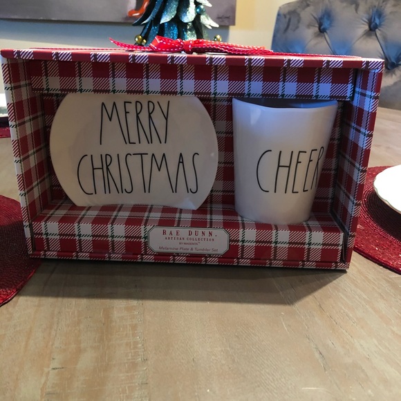 Rae Dunn Other - Rae Dunn Melamine Plate & Tumbler Gift Set